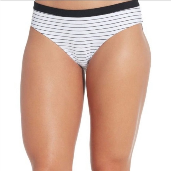 Calia Striped Bikini Bottoms Black/White NWT - Picture 2 of 6